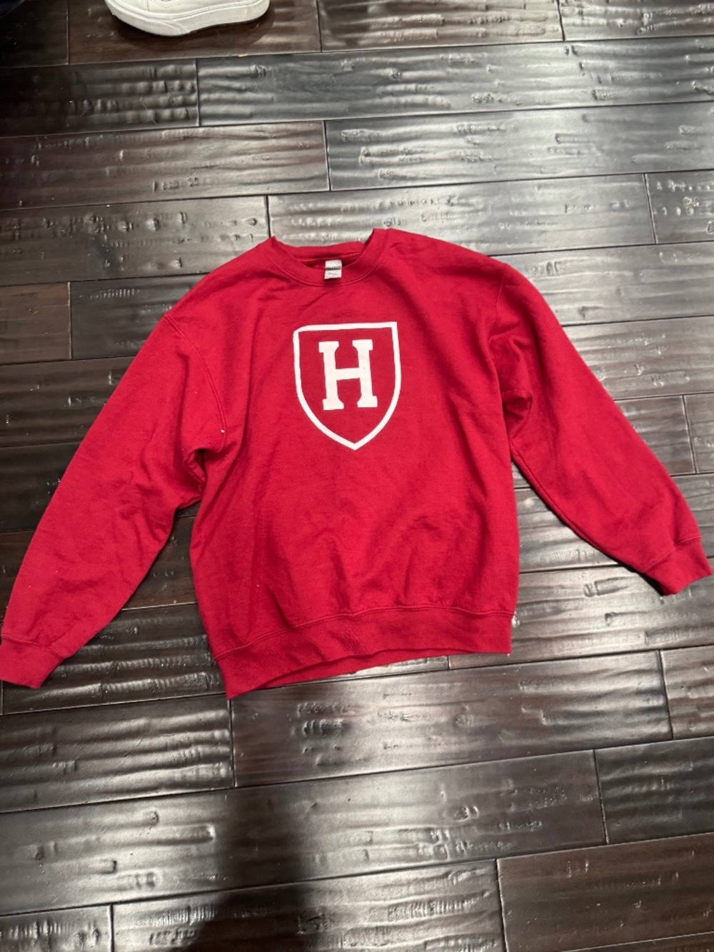 Harvard University Shield Logo Red Sweatshirt Unisex Size Medium